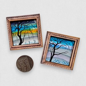 2 Tiny Original Paintings