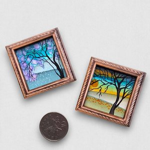 2 Tiny Original Paintings
