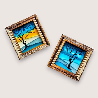 2 Tiny Original Paintings